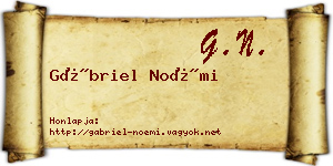 Gábriel Noémi névjegykártya